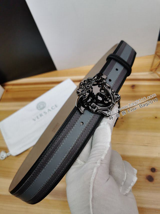 VERSVE男士皮帶 範思哲高端皮帶 Versace美杜莎頭像搭扣  jjp1041